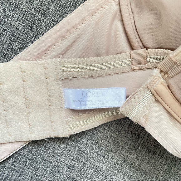 J. Crew Beige Underwire Strapless Lightly Lined Bra Bralette 32B - Picture 3 of 5